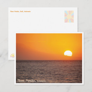 Nusa Penida golden sunset - Travel Postcard