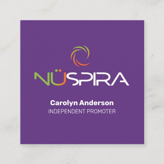 NuSpira Purple Business Card (Front)