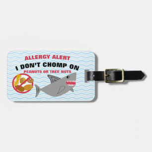 Nut Allergy Alert Shark Tag for Medical Kit