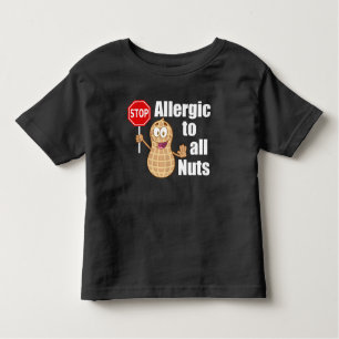 Nut Allergy Awareness Peanut Warning Toddler T-Shirt