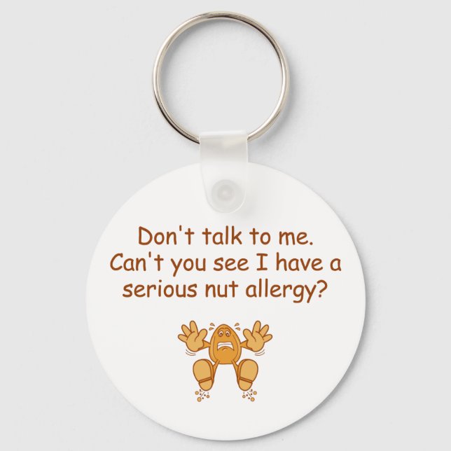 Nut Allergy Key Ring (Front)