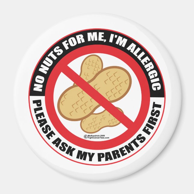 Nut Allergy Magnet (Front)
