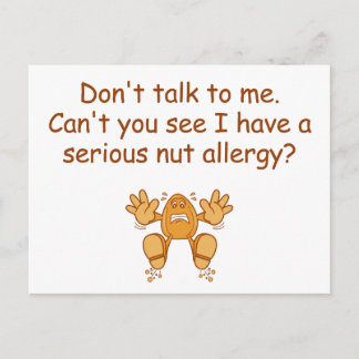 Nut Allergy Postcard