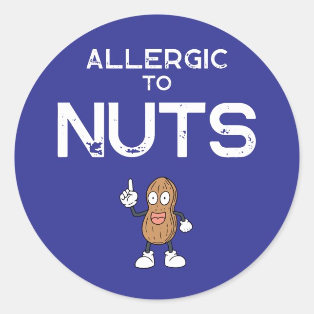 Nut Allergy Round Sticker (Front)
