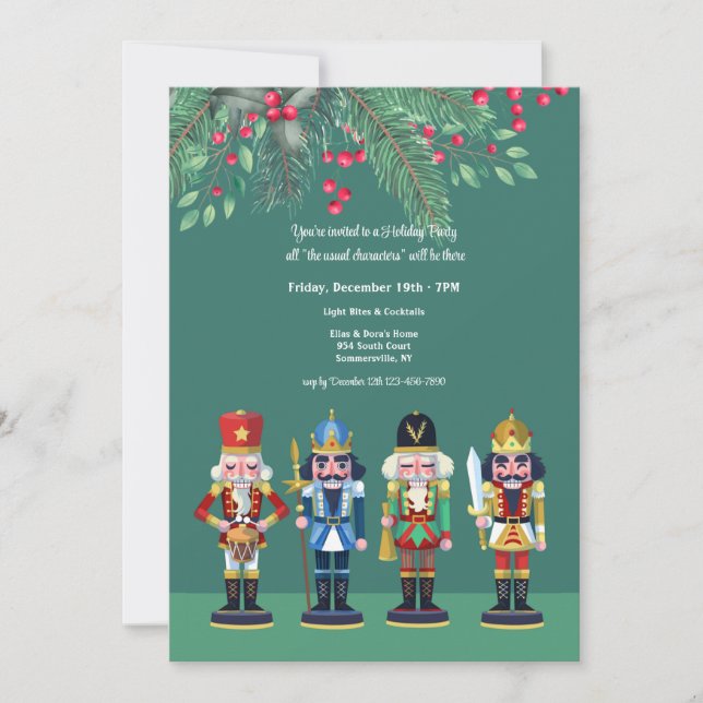 Nut Crackers Holiday Party Invitation (Front)