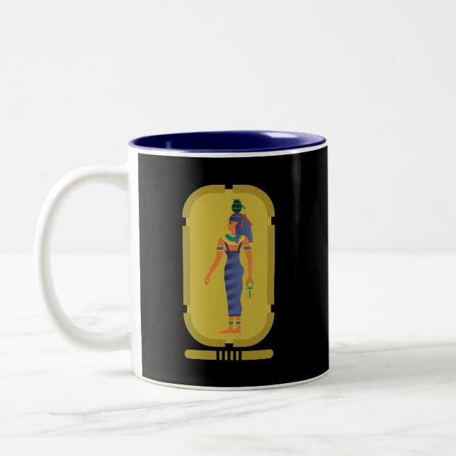 Nut Egyptian Goddess Two-Tone Coffee Mug (Left)