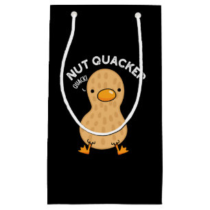 Nut Quacker Funny Peanut Puns Dark BG Small Gift Bag