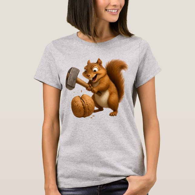 "Nut-Smashing Squirrel Tee (Front)