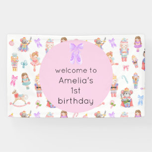 Nutcracker 1st Birthday Banner