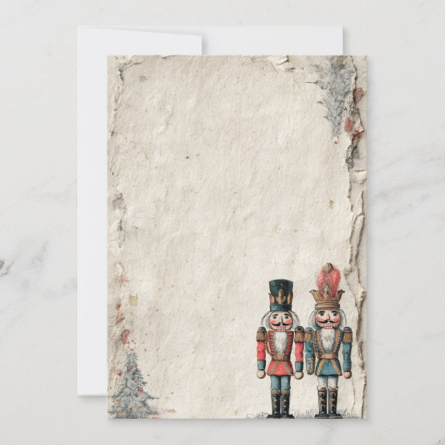 Nutcracker Accent Bottom-Left | Cute Christmas Inv Invitation (Front)