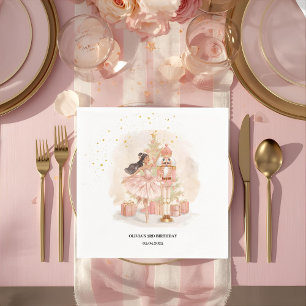 Nutcracker Ballerina Birthday Napkin