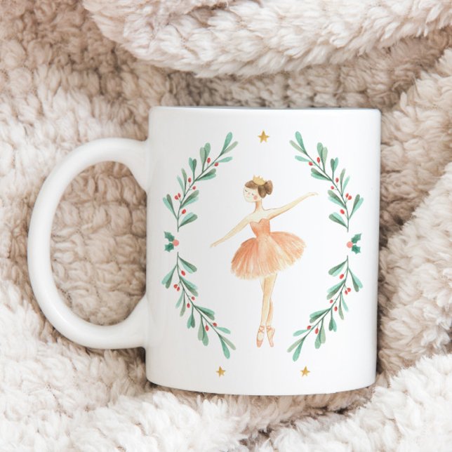 Nutcracker ballerina botanical cute Christmas Mug (Creator Uploaded)