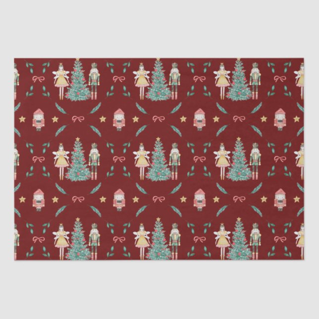 Nutcracker Ballerina Christmas  Tissue Paper (Front)