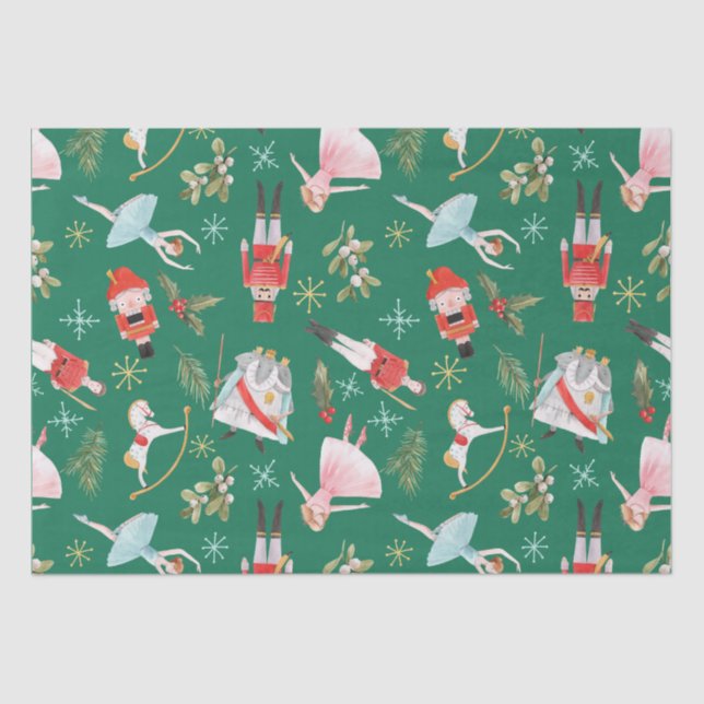 Nutcracker Ballerina Christmas  Tissue Paper (Front)
