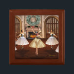 Nutcracker Ballerinas Keepsake Jewellery Box<br><div class="desc">A beautiful Nutcracker keepsake jewellery box. This wonderful wooden box features a vibrant and colourful digital art on a tile top cover of three ballerinas dancing with a nutcracker in the ballroom. This box is a wonderful keepsake or gift for anyone on your Christmas list or for someone who collects...</div>