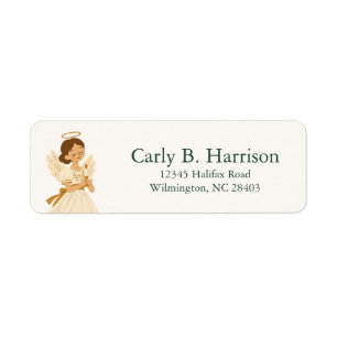 Nutcracker Ballet Angel Christmas Return Address