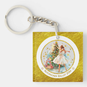 Nutcracker Ballet Ballerina - Christmas Keepsake Key Ring