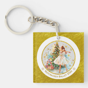 Nutcracker Ballet Ballerina - Christmas Keepsake Key Ring