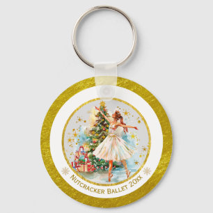 Nutcracker Ballet Ballerina - Christmas Keepsake  Key Ring