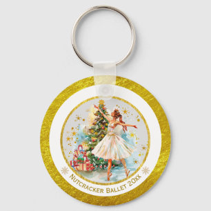 Nutcracker Ballet Ballerina - Christmas Keepsake Key Ring