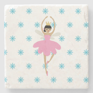 Nutcracker Ballet Ballerina Fairy Illustration  Stone Coaster