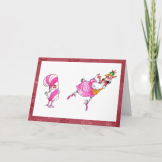 Nutcracker ballet chickens holiday card