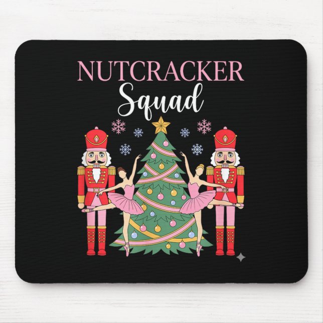 Nutcracker Ballet Christmas Ballerina Nk Dance Squ Mouse Pad (Front)