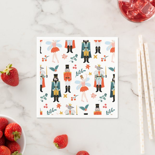 Nutcracker Ballet Christmas Party Napkin (Insitu)