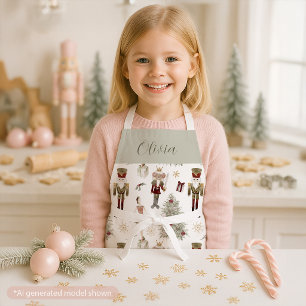 Nutcracker Ballet Christmas Personalised Kids Apron