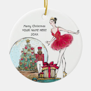 Nutcracker Ballet Dancer Ceramic Tree Decoration