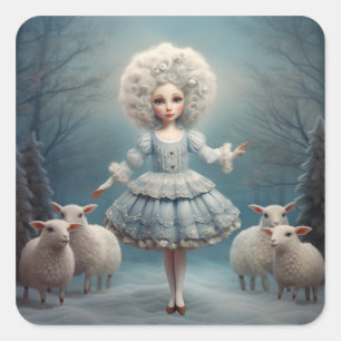 Nutcracker Ballet Fashion-Shepherdess Square Sticker