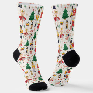 Nutcracker Ballet Holiday Pattern Socks