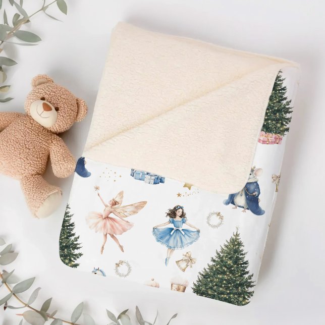 Nutcracker Ballet Nostalgic Christmas  Sherpa Blanket (Nutcracker Ballet Christmas Sherpa Blanket)