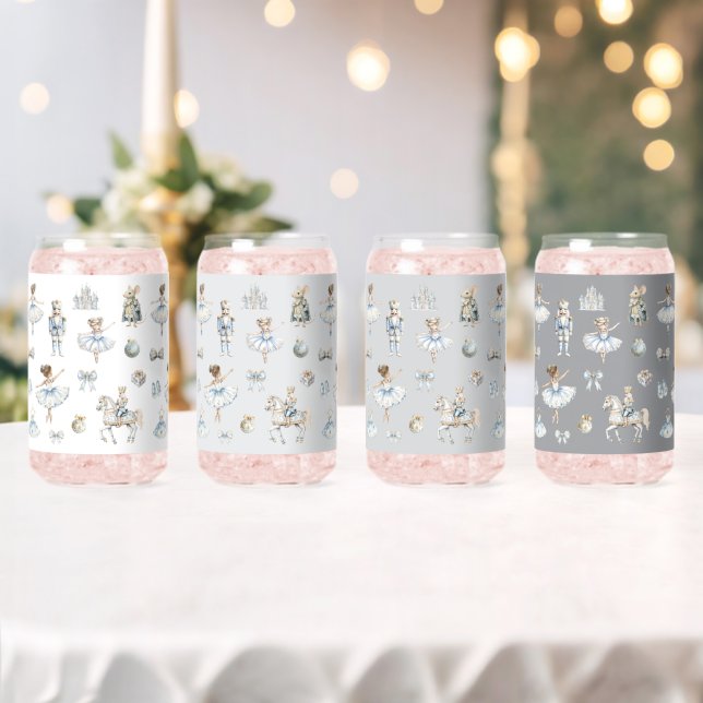 Nutcracker Ballet Pattern Can Glass (Insitu (Wedding))
