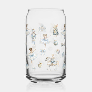 Nutcracker Ballet Pattern Can Glass