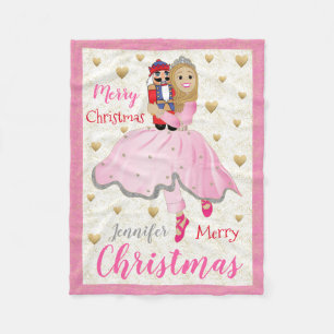 Nutcracker Ballet Personalise/Pink Fleece Blanket