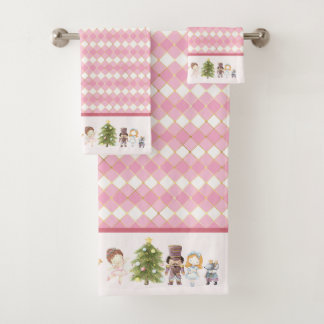 Nutcracker Ballet Pink Bathroom Towel Set II