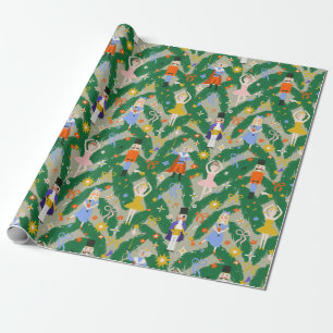Nutcracker Ballet Royal Bow Christmas Wrapping Wrapping Paper