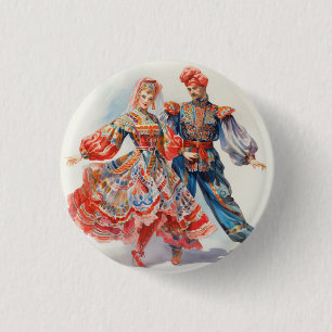 Nutcracker Ballet, Russian Dancers 3 Cm Round Badge