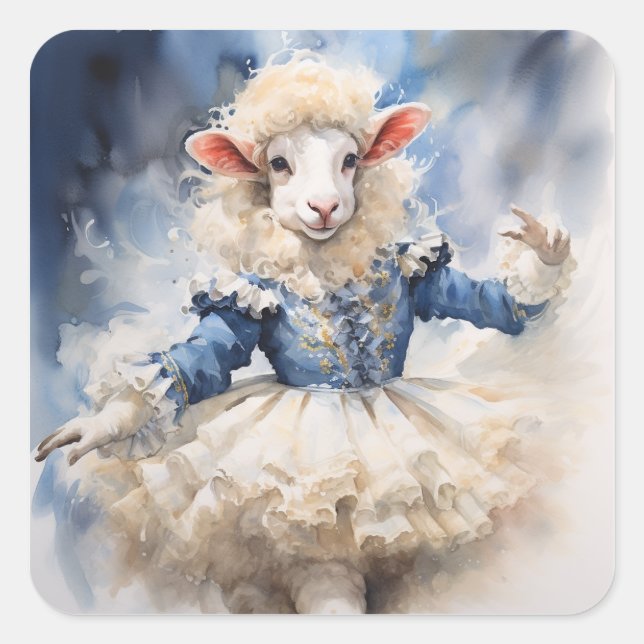 Nutcracker Ballet, Sheep Square Sticker (Front)