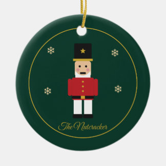 Nutcracker Ballet Soldier Personalised Christmas O Ceramic Tree Decoration