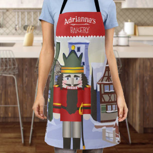 Nutcracker, Bavarian German Personalised Red Apron