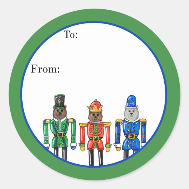 Nutcracker Bears Sticker (Front)