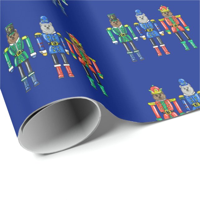 Nutcracker Bears Wrapping Paper (Roll Corner)