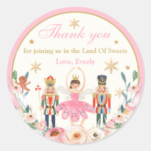 Nutcracker Birthday Land Of Sweet Party Favour Classic Round Sticker