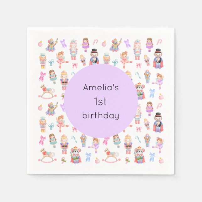 Nutcracker Birthday Napkin (Front)