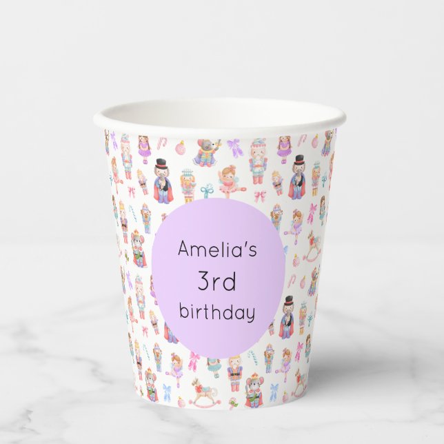 Nutcracker Birthday Paper Cups (Front)