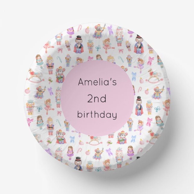 Nutcracker Birthday Paper Plate (Front)