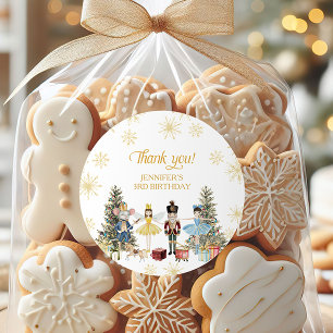 Nutcracker Birthday Party Thank You Classic Round Sticker