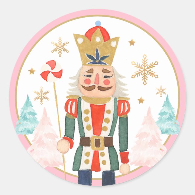 Nutcracker Birthday Sugar Plum Fairy Land Of Sweet Classic Round Sticker (Front)